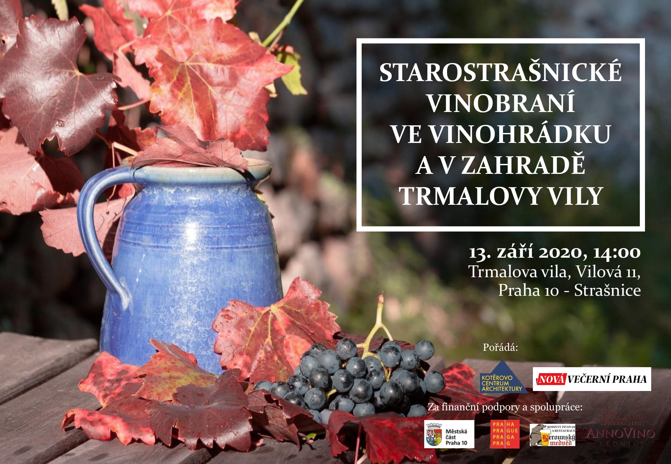 Starostrašnické vinobraní ve vinohrádku a na zahradě Trmalovy vily